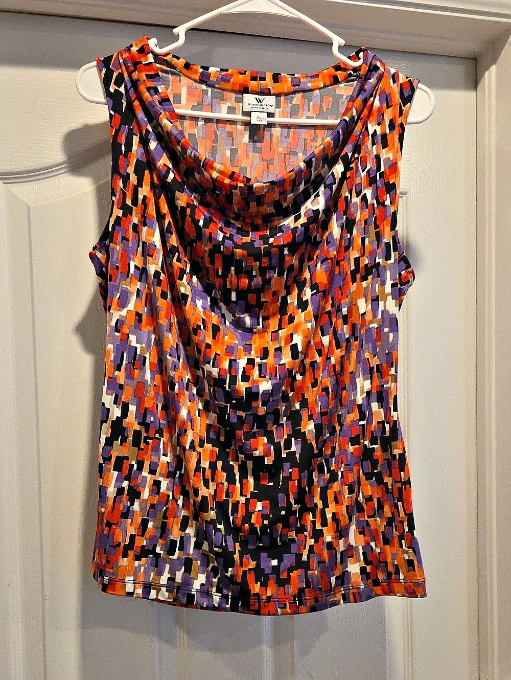 Worthington Tank Top in Orange & Purple Like New
